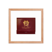 Vintage Matchbook Hotel Framed Print — packaging and unboxing view