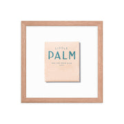Wood-Frame Palm Bar Print — back and side profile detail