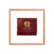 Vintage Matchbook Hotel Framed Print — detail of finish and surface variation