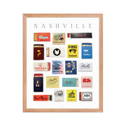 Nashville Matchbook Framed Print — detail of finish and surface variation