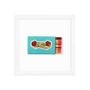 Matchbook Art Framed Print — styled in a complete room vignette