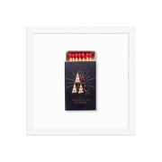 Matchbook Art Framed Print — close-up of label and production detail