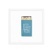 Matchbook Graphic Framed Print — packaging and unboxing view