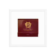 Vintage Matchbook Hotel Framed Print — alternate angle showing full form