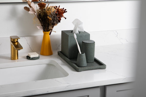 Dark Green Terrazzo Concrete Amenity Tray