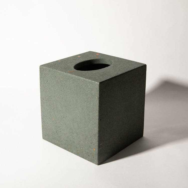 Dark Green Terrazzo Concrete Tissue Cover