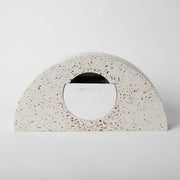 Terrazzo Concrete Arch Mantle Clock