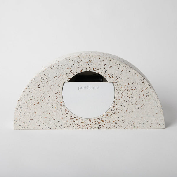 Terrazzo Concrete Arch Mantle Clock