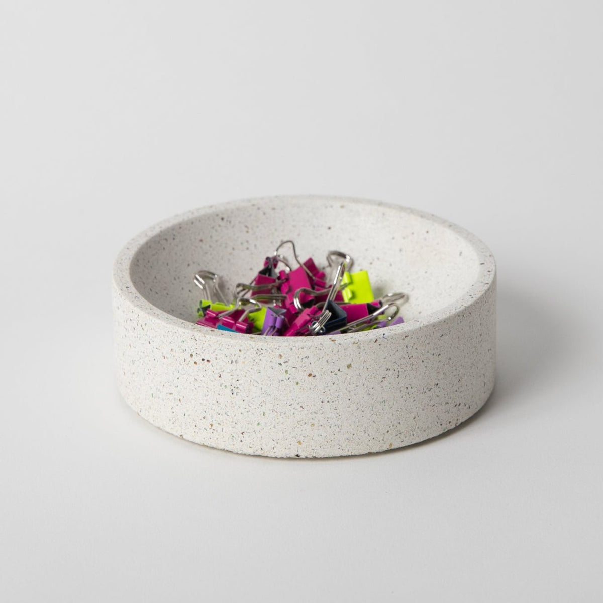 White Terrazzo Handmade Catch-All Dish, 5 in