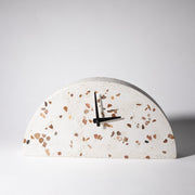 Terrazzo Concrete Arch Mantle Clock