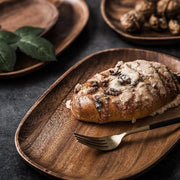 Close-up of material and construction detail — Oval Wood Serving Board Set