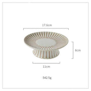 Ridged Ceramic Footed Cake Stand — alternate view or variant option