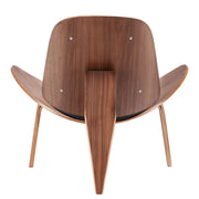 Vegan Leather Shell Lounge Chair — styled in a complete room vignette