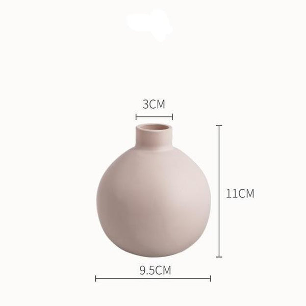 Matte Ceramic Tabletop Vase — alternate angle showing glaze variation and silhouette