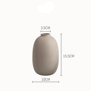 Matte Ceramic Tabletop Vase — back and side profile detail