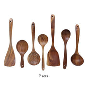 Teak Wood Cooking Utensil Set — packaging and unboxing view
