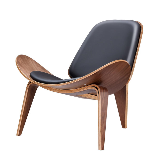 Vegan Leather Shell Lounge Chair — packaging and unboxing view