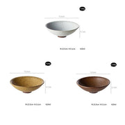 Speckled Ceramic Bowl Set — back and side profile detail