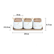 Marble-Print Ceramic Spice Jar Set — additional product view 16