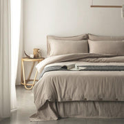 Cotton-Linen Rope-Tie Duvet Cover Set