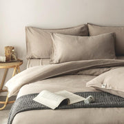 Cotton-Linen Rope-Tie Duvet Cover Set