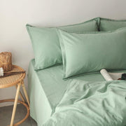Cotton-Linen Rope-Tie Duvet Cover Set