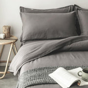 Cotton-Linen Rope-Tie Duvet Cover Set