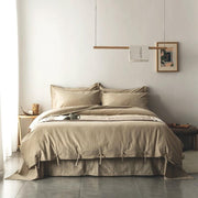 Cotton-Linen Rope-Tie Duvet Cover Set