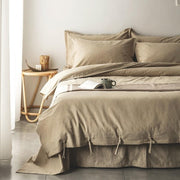 Cotton-Linen Rope-Tie Duvet Cover Set