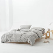 Stone-Washed Stripe Cotton Duvet Set