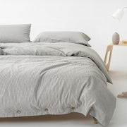 Stone-Washed Stripe Cotton Duvet Set