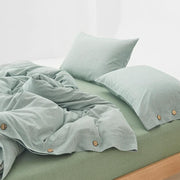 Stone-Washed Stripe Cotton Duvet Set
