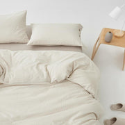 Stone-Washed Stripe Cotton Duvet Set
