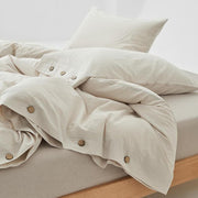 Stone-Washed Stripe Cotton Duvet Set