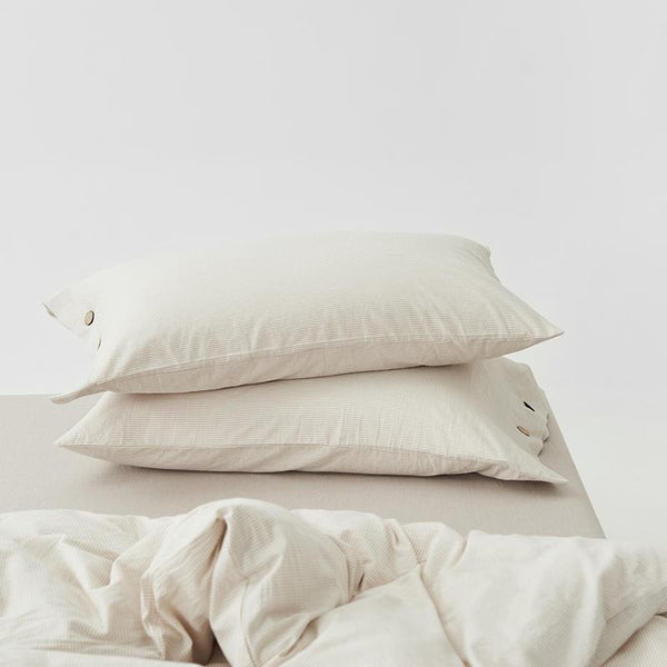 Stone-Washed Stripe Cotton Duvet Set