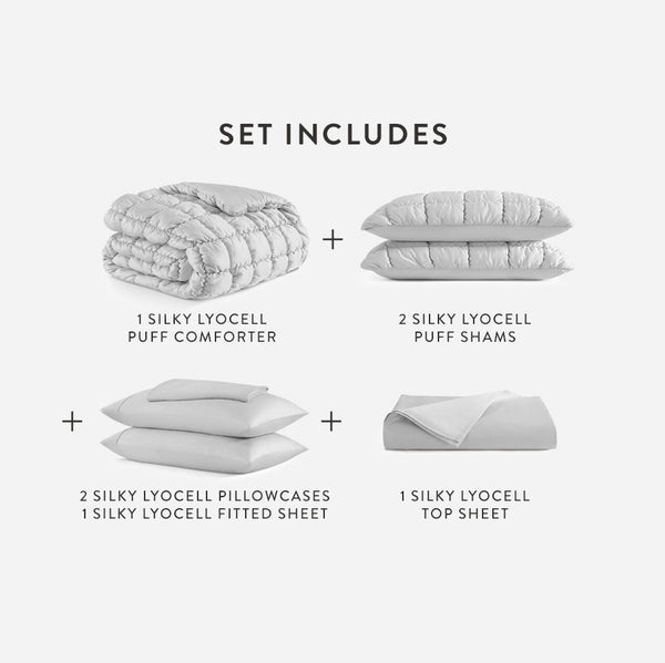 Lyocell Puff Comforter Bed Bundle – bundle (view 3) | Roost & Roam