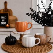 Pumpkin-Shaped Ceramic Coffee Mug