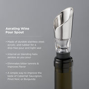 Polished Metal Aerating Wine Pourer