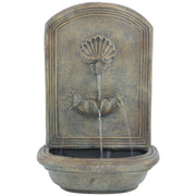 Polystone Shell-Spout Outdoor Wall Fountain