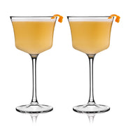 Angled Crystal Cocktail Glass Set
