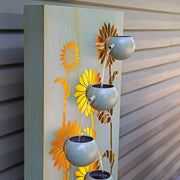 Galvanized Steel Sunflower Panel Fountain
