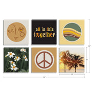 Retro Bohemian Acrylic Wall Art Set