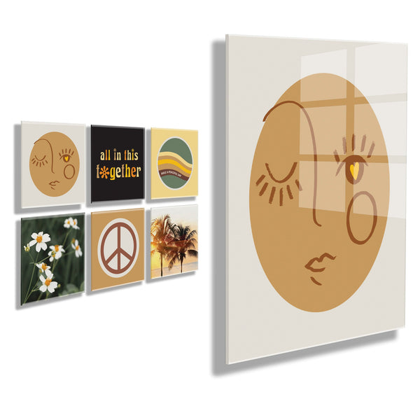 Retro Bohemian Acrylic Wall Art Set