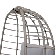 Polyrattan Double Egg Glider Chair