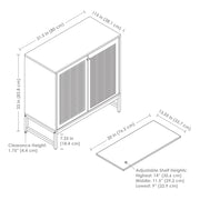Rattan Door Two-Door Storage Cabinet