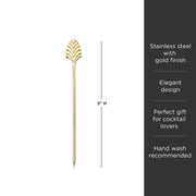 Gold-Plated Art Deco Cocktail Picks