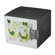 Arch-Pressed Crystal Highball Glass Set
