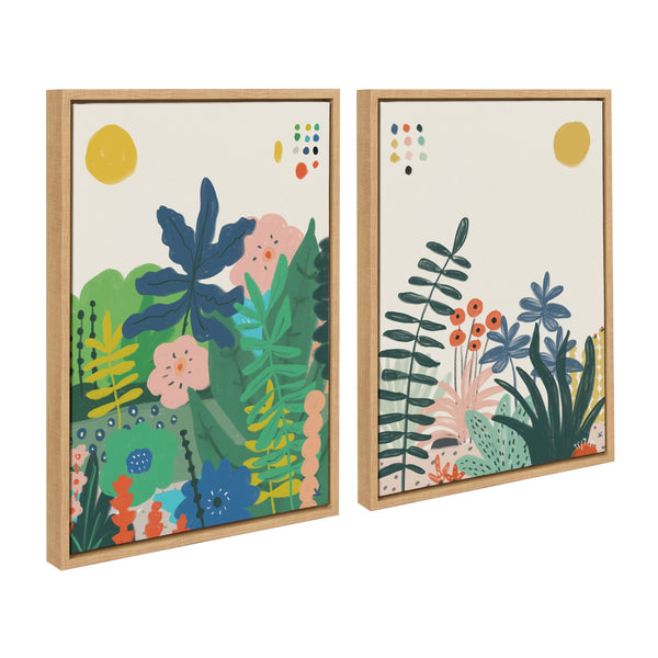 Botanical Garden Framed Canvas Art Set