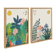Botanical Garden Framed Canvas Art Set