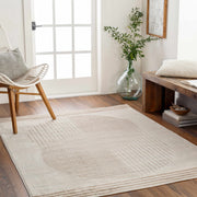 Geometric Nutmeg Cream Area Rug